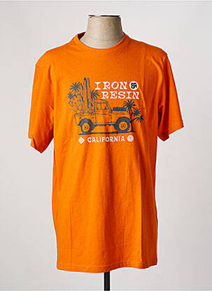 Tricou elasticitate mâneci scurte portocalie IRON AND RESIN bărbat