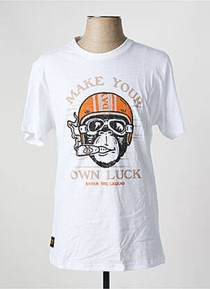 Tricou elasticitate mâneci scurte alb DAYTONA homme