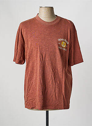 Tricou elasticitate mâneci scurte maro IRON AND RESIN bărbat