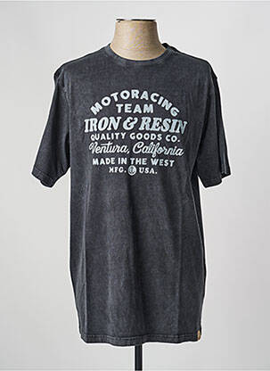 Tricou elasticitate mâneci scurte gri IRON AND RESIN bărbat
