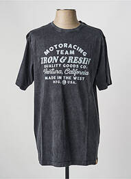 Tricou elasticitate mâneci scurte gri IRON AND RESIN homme
