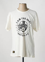 Tricou elasticitate mâneci scurte alb DAYTONA homme