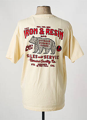 Tricou elasticitate mâneci scurte galben IRON AND RESIN bărbat
