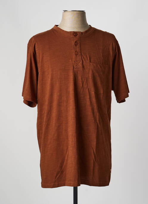 Tricou elasticitate mâneci scurte maro IRON AND RESIN homme