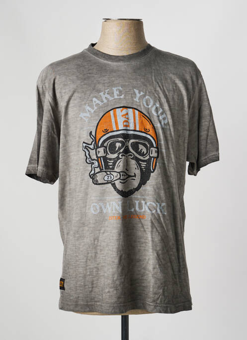 Tricou elasticitate mâneci scurte gri DAYTONA homme
