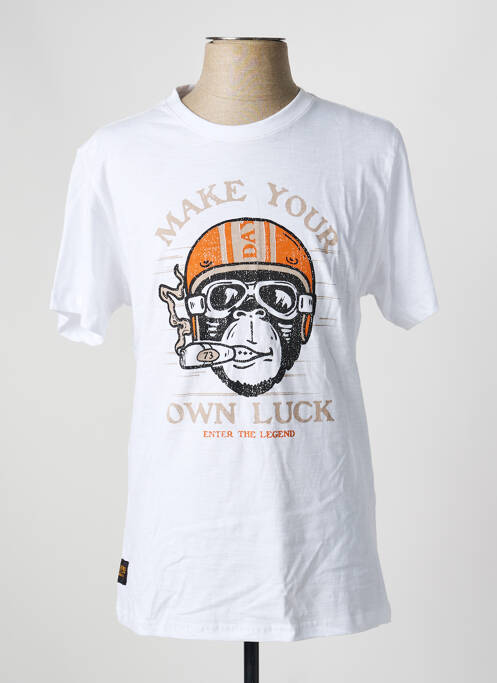 Tricou elasticitate mâneci scurte alb DAYTONA homme