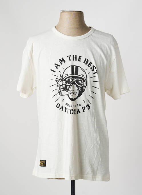 Tricou elasticitate mâneci scurte alb DAYTONA homme