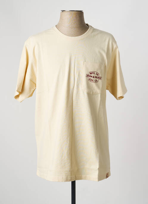 Tricou elasticitate mâneci scurte bej IRON AND RESIN homme