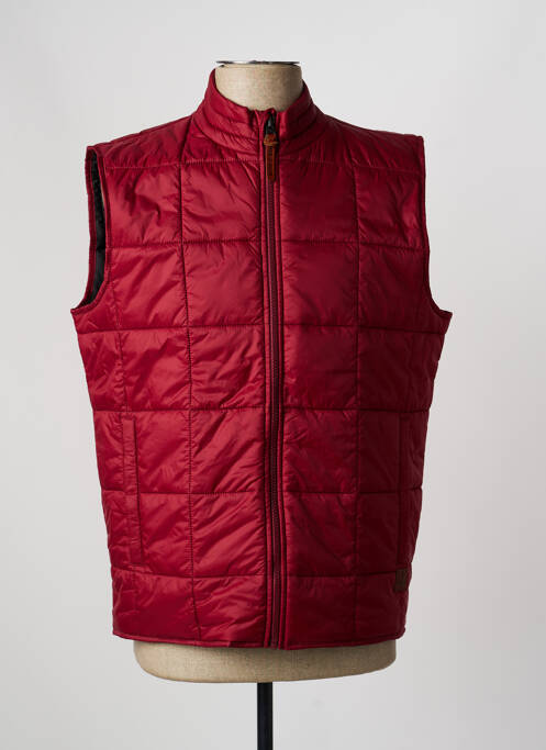 Geacă matlasată închidere cu fermoar pe față fără glugă roșu IRON AND RESIN homme