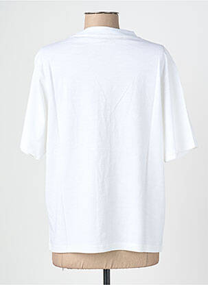 Tricou croială dreaptă mâneci scurte alb ROSE GARDEN femeie