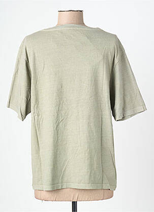 Tricou croială dreaptă mâneci scurte verde ROSE GARDEN femeie