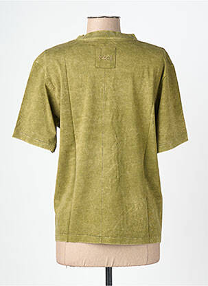 Tricou serigrafie mâneci scurte verde ROSE GARDEN femeie