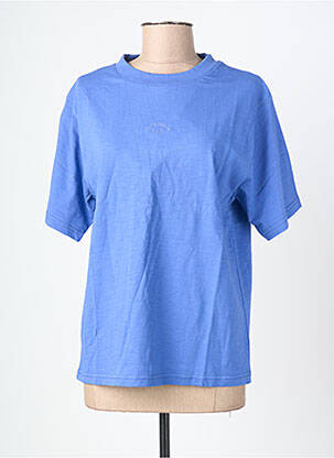 Tricou croială dreaptă mâneci scurte albastru ROSE GARDEN femeie