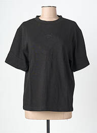 Tricou elasticitate mâneci scurte negru ROSE GARDEN femme