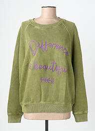 Hanorac broderie mâneci lungi verde ROSE GARDEN femme