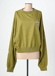 Hanorac broderie mâneci lungi verde ROSE GARDEN femme