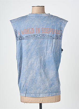 Tricou serigrafie mâneci scurte albastru ROSE GARDEN femeie