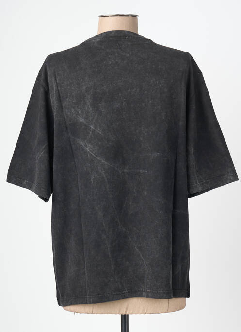 Tricou croială dreaptă mâneci scurte negru ROSE GARDEN femme