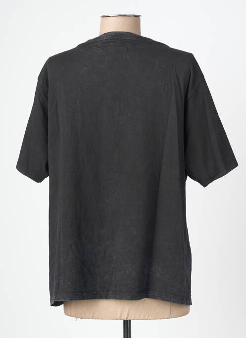 Tricou croială dreaptă mâneci scurte gri ROSE GARDEN femme