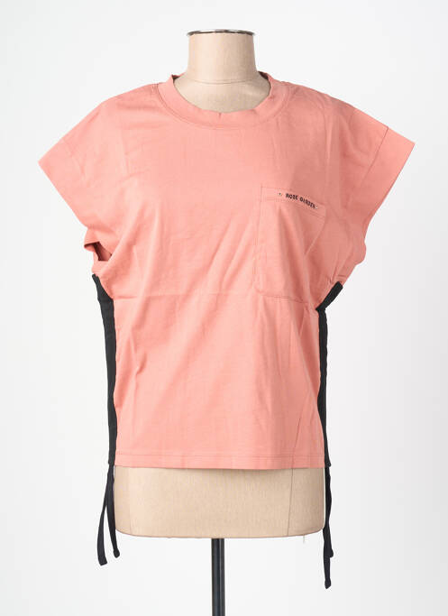 Tricou elasticitate mâneci scurte roz ROSE GARDEN femme