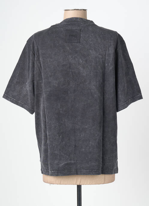 Tricou croială dreaptă mâneci scurte gri ROSE GARDEN femme