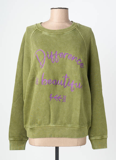 Hanorac elasticitate mâneci lungi verde ROSE GARDEN femme