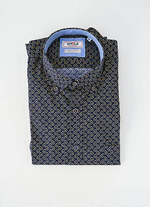 Cămașă cu mâneci lungi manșete cu nasturi negru EMYLE homme