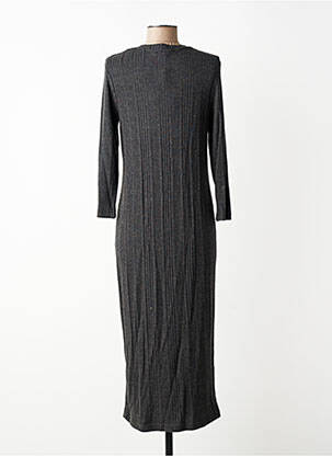 Rochie lungă mâneci lungi mâneci lungi gri MAT. femeie