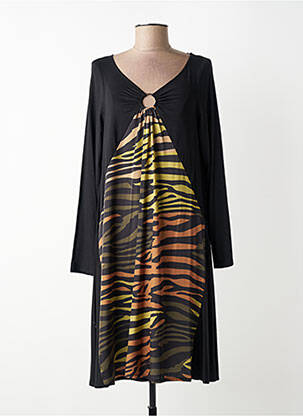 Rochie midi croială fluidă mâneci lungi negru AN II VITO femeie