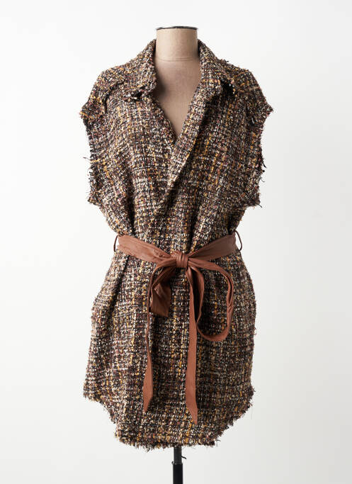 Jachete casual guler tip costum maro MAT. femme
