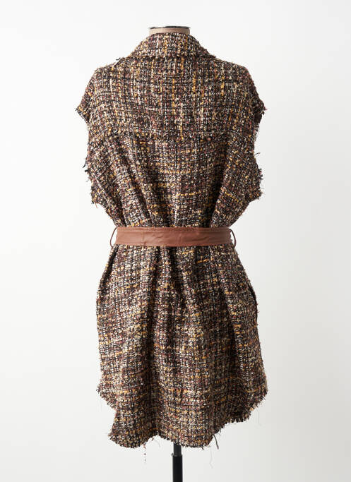 Jachete casual guler tip costum maro MAT. femme