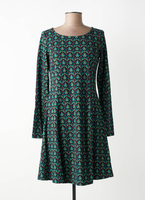 Rochie midi imprimeu fantezie mâneci lungi negru BLUTSGESCHWISTER femme