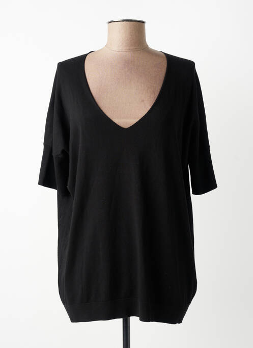 Top elasticitate mâneci scurte negru ZILCH femme
