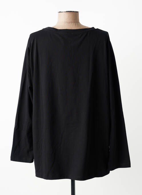 Top țesătură jersey mâneci lungi negru SOPHIA femme