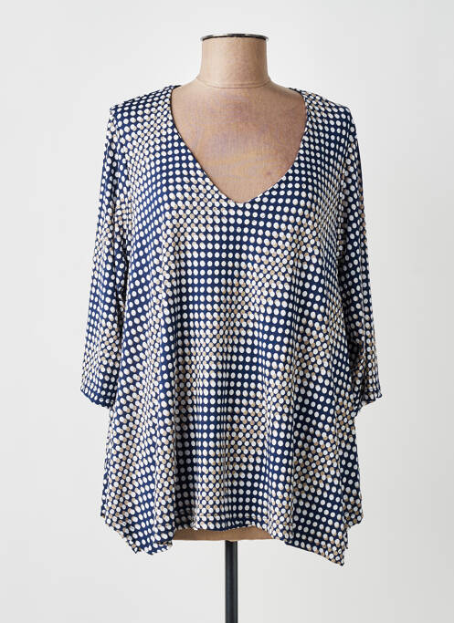 Tricou mâneci 3/4 mâneci 3/4 albastru ONE O ONE femme