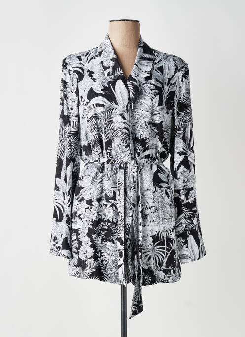 Jachete kimono mâneci lungi negru YESTA femme