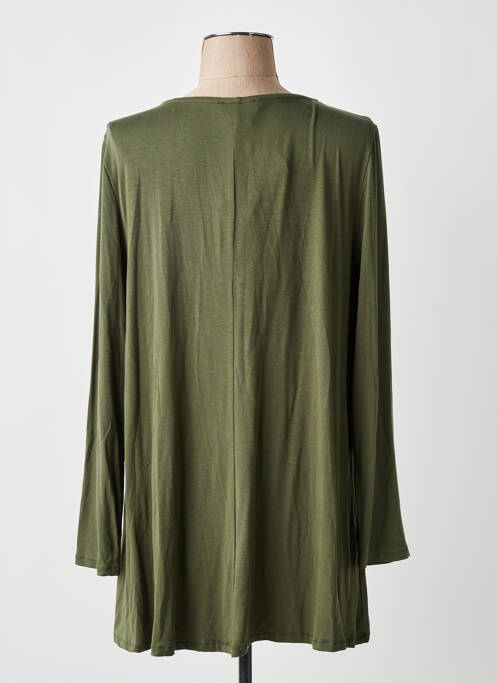 Tricou croială dreaptă mâneci lungi verde AN II VITO femme
