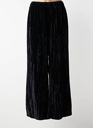 Pantalon evazat talie elastică negru MAT. femeie