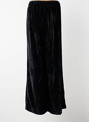 Pantalon evazat talie elastică negru MAT. femeie