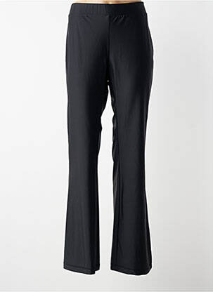Pantalon evazat talie elastică negru MAT. femeie