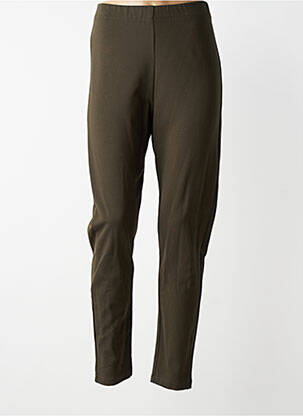 Pantalon slim talie elastică verde AN II VITO femeie
