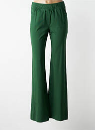Pantalon evazat talie elastică verde MAT. femme