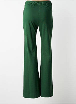 Pantalon evazat talie elastică verde MAT. femeie