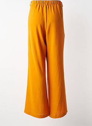 Pantalon evazat talie elastică galben MAT. femeie