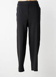 Pantalon drept talie elastică negru MAT. femme