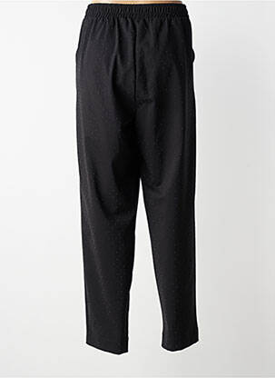Pantalon drept talie elastică negru MAT. femeie