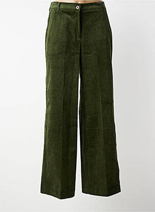Pantalon evazat închidere cu fermoar sub clapetă cu nasturi verde CLOUD9 femeie