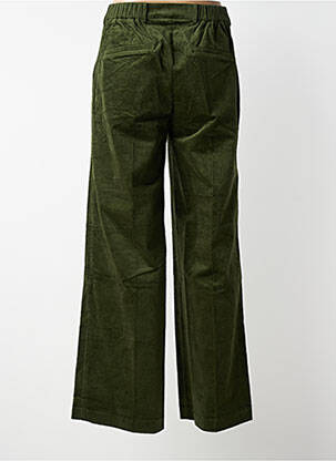 Pantalon evazat închidere cu fermoar sub clapetă cu nasturi verde CLOUD9 femeie