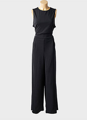 Salopetă-pantalon închidere cu fermoar la spate fără mâneci negru MAT. femeie