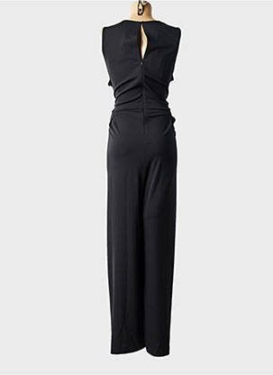 Salopetă-pantalon închidere cu fermoar la spate fără mâneci negru MAT. femeie